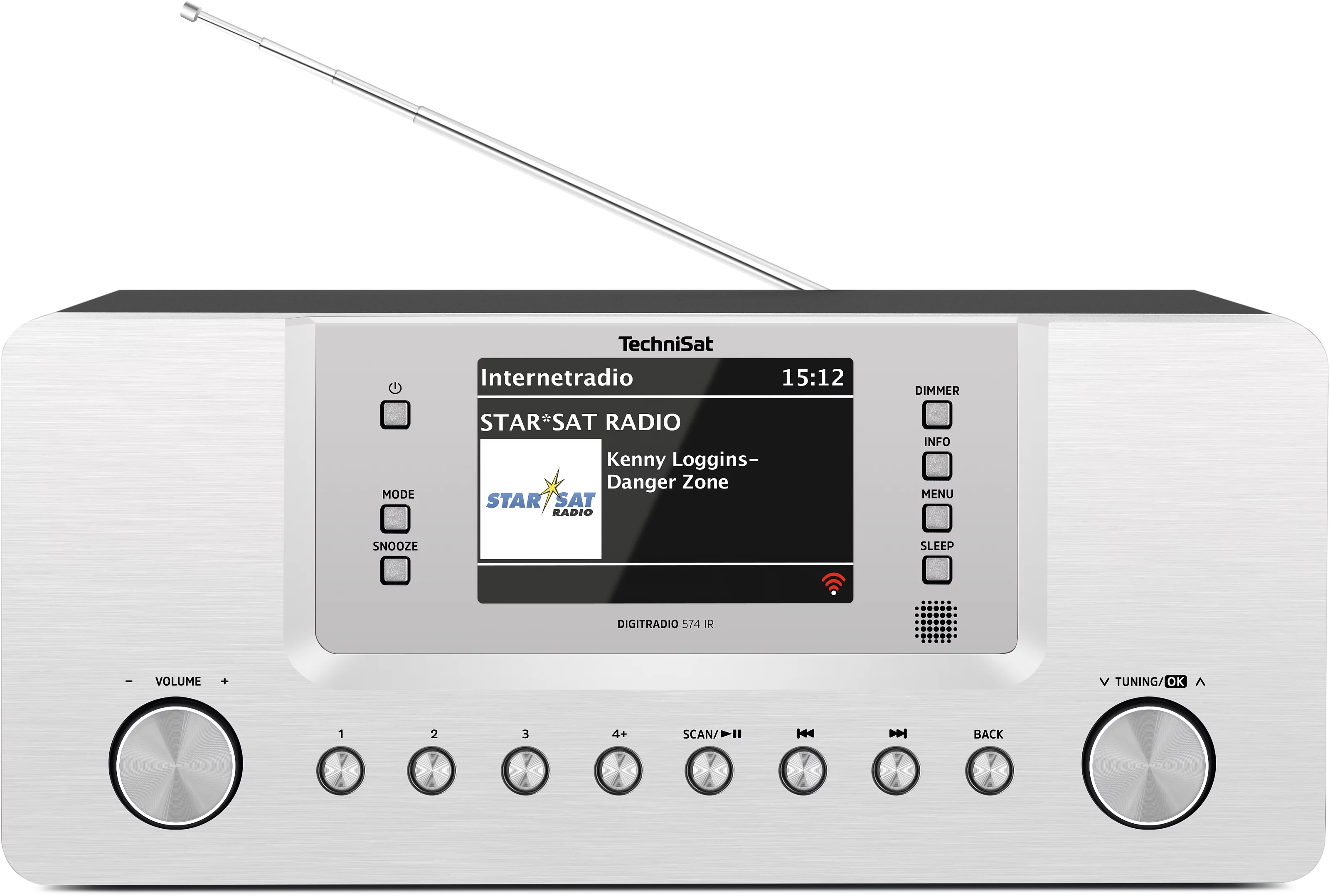 DIGITRADIO 574 IR, silber Frontal, Front