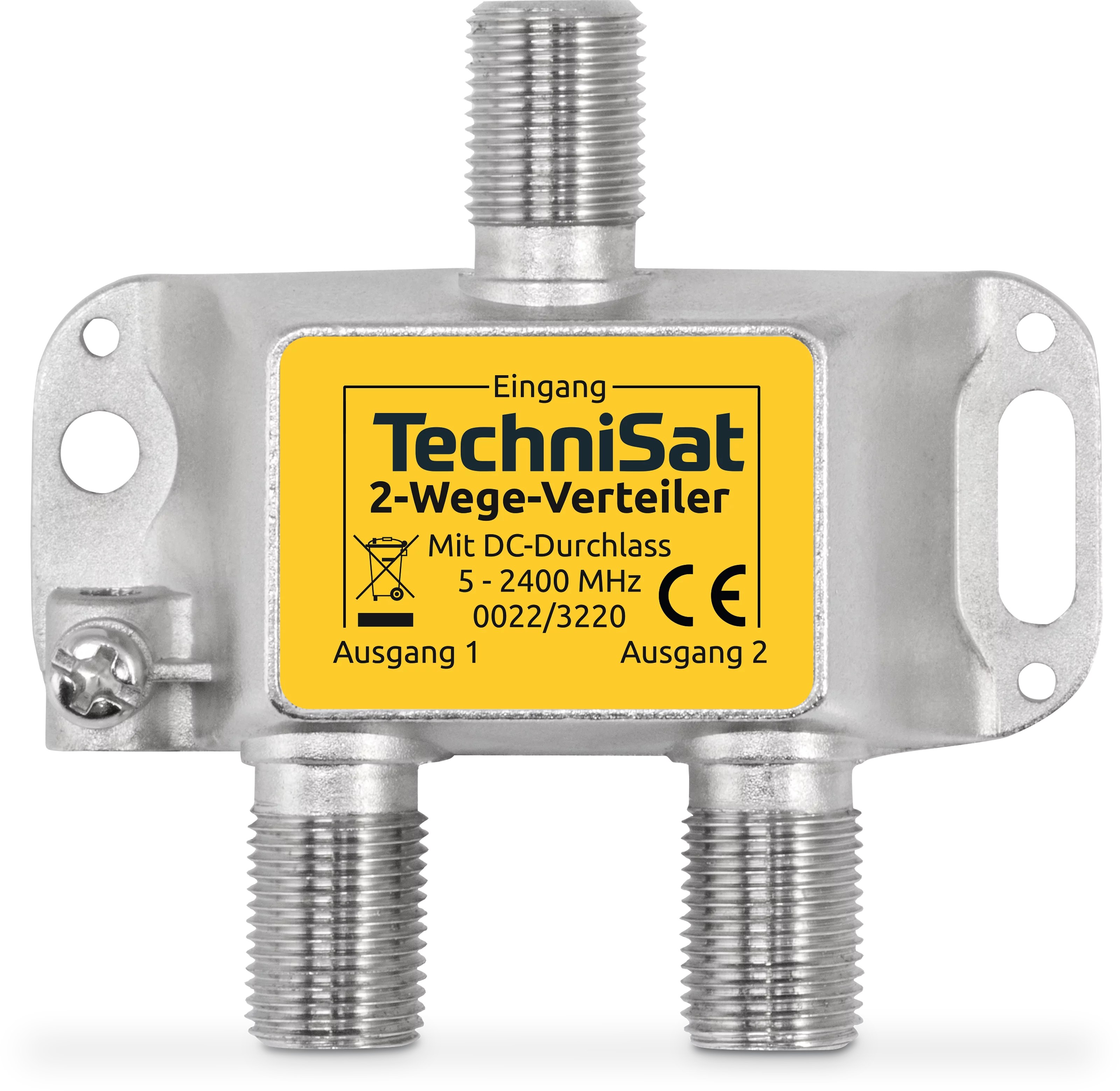 2-Wege-Verteiler, DC-Durchlass Frontal, Front