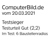 computerbild.de vom 20.03.2021 - Testsieger: gut (2,2)