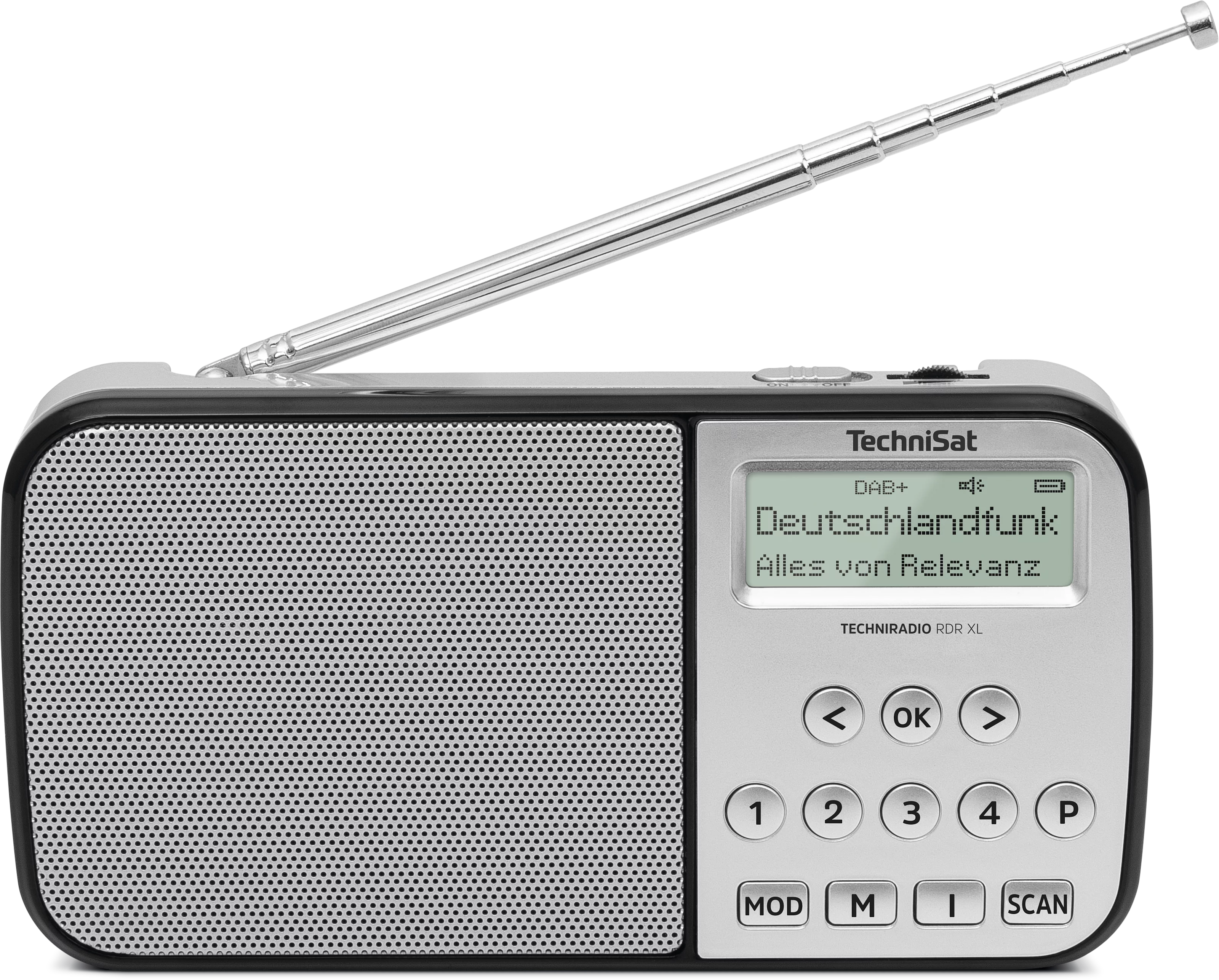 TECHNIRADIO RDR XL, silber Frontal, Front