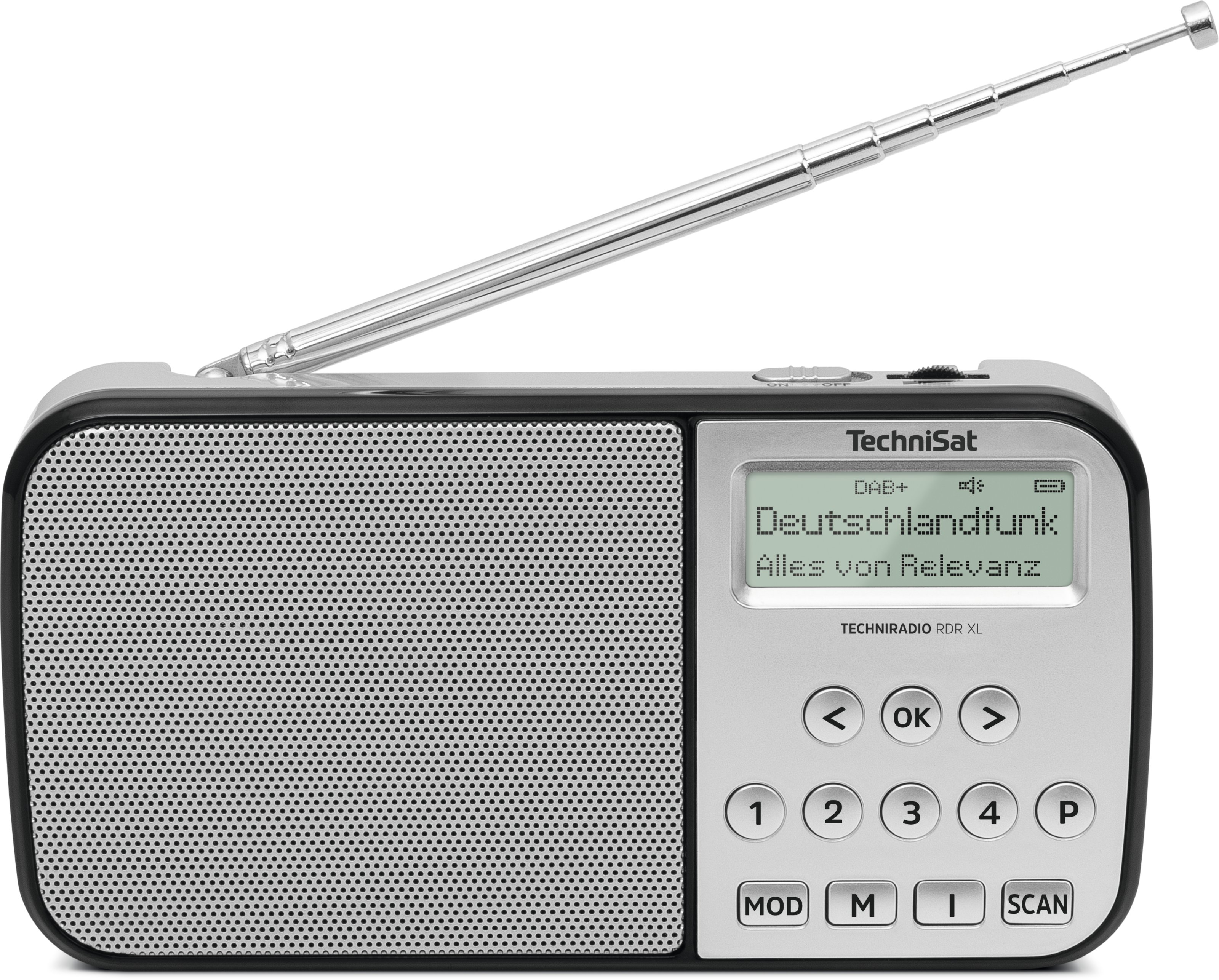 TECHNIRADIO RDR XL, silber Frontal, Front