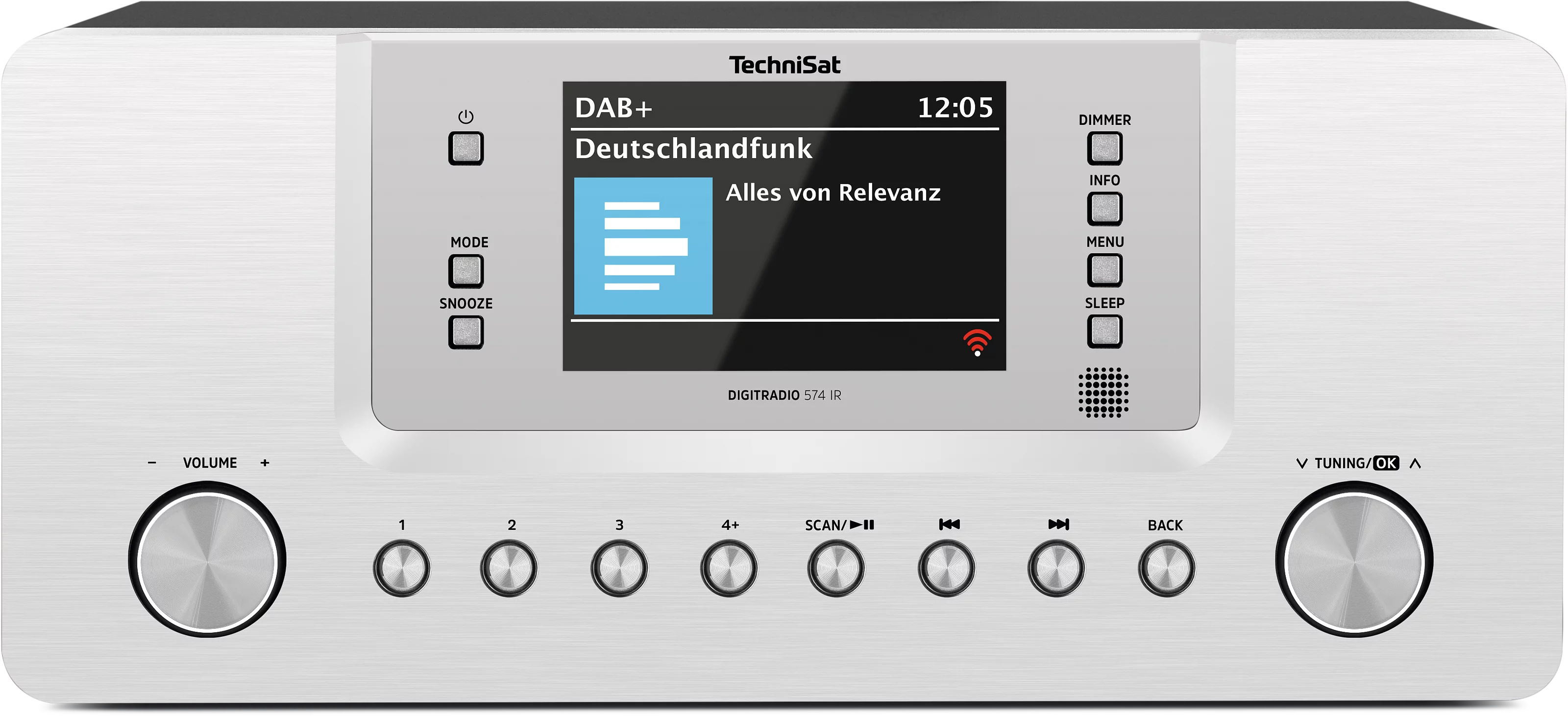 DIGITRADIO 574 IR, silber Frontal, Front