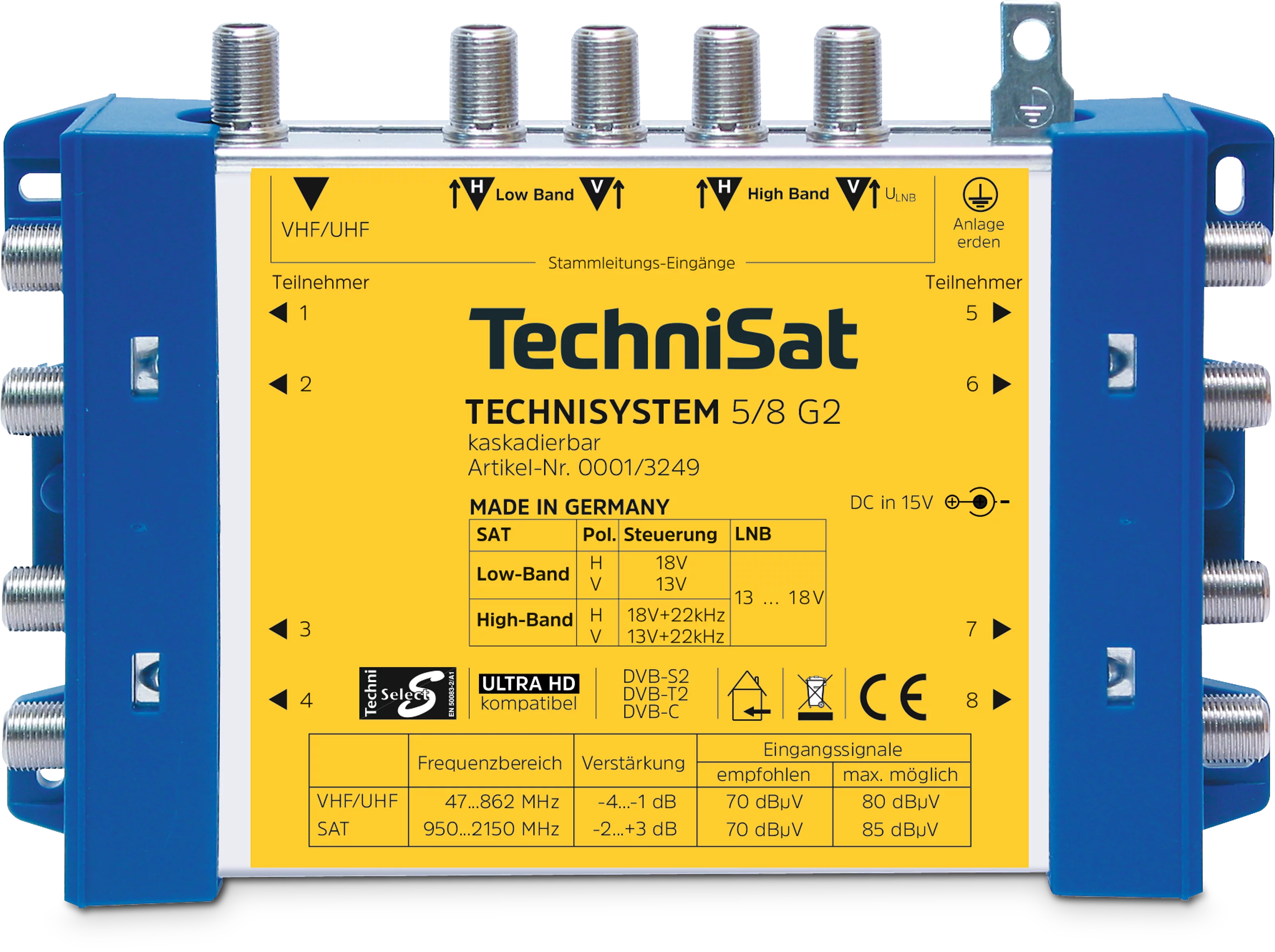 TECHNISYSTEM 5/8 G2 DC-NT (Grundeinheit) Frontal, Front