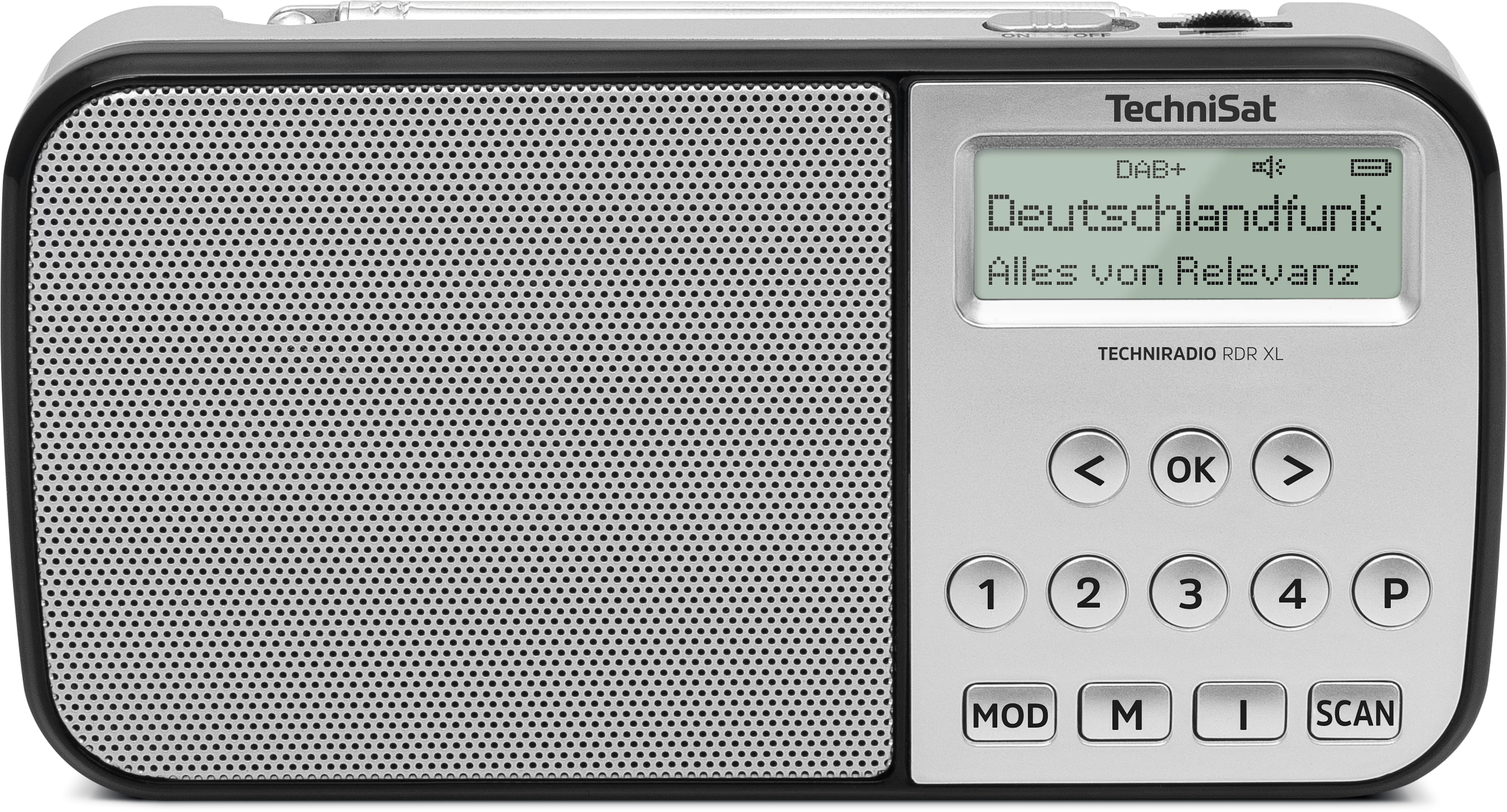 TECHNIRADIO RDR XL, silber Frontal, Front