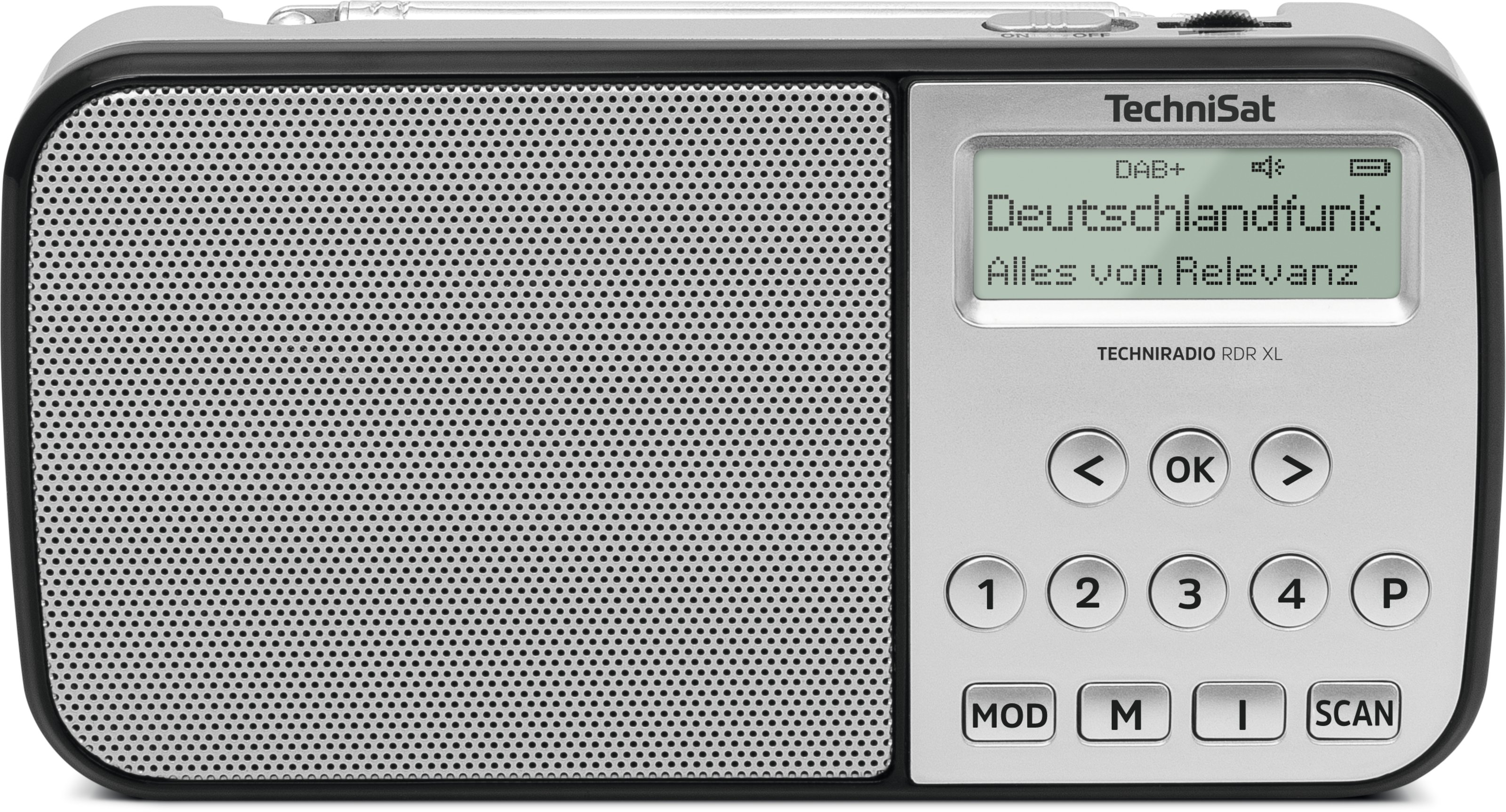 TECHNIRADIO RDR XL, silber Frontal, Front