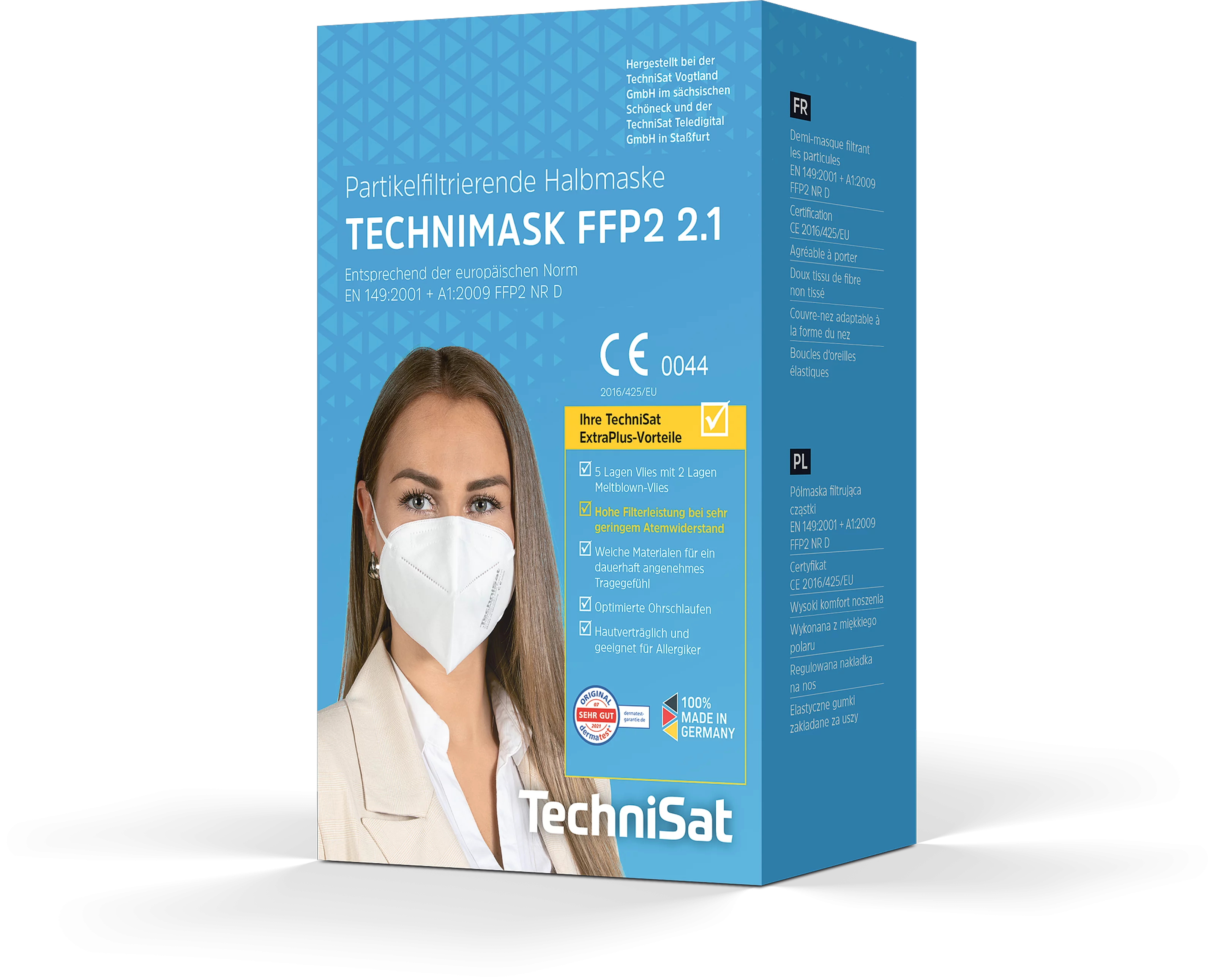 TECHNIMASK FFP2 2.1, 10 Stück (10 Polybeutel mit je 1 Stück) MVerpackung