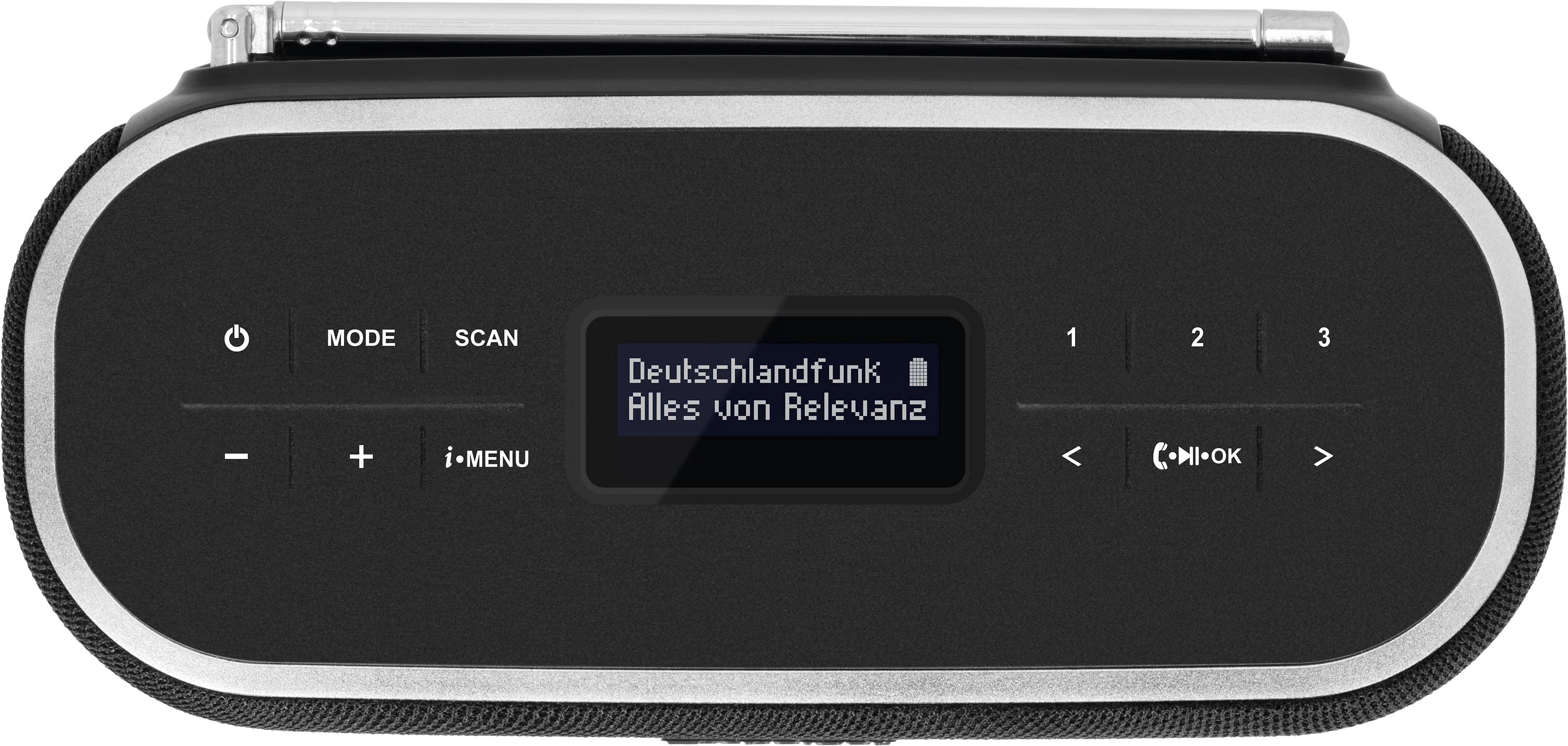 DIGITRADIO BT 1, schwarz Frontal, Oben